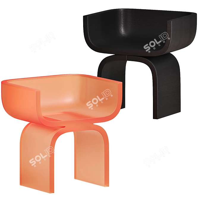 Modern Resin Chair by Poggiolli 3D model image 3