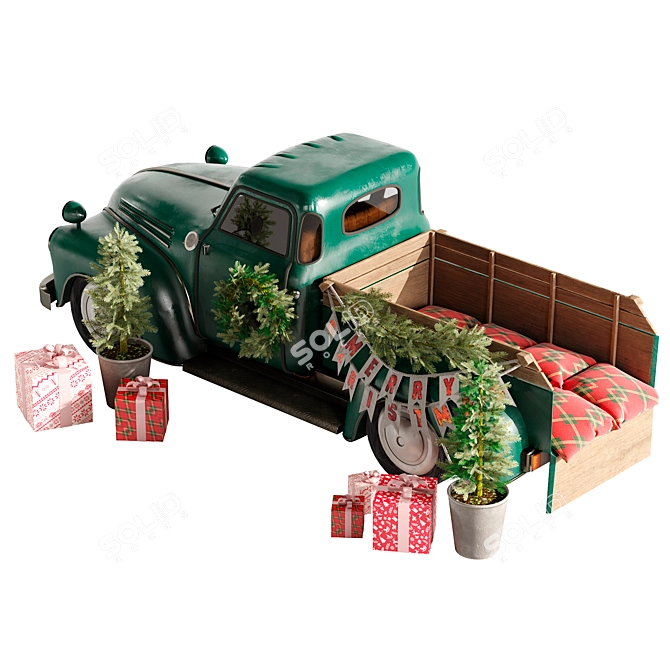 Christmas Truck Model Kit 3D model image 5