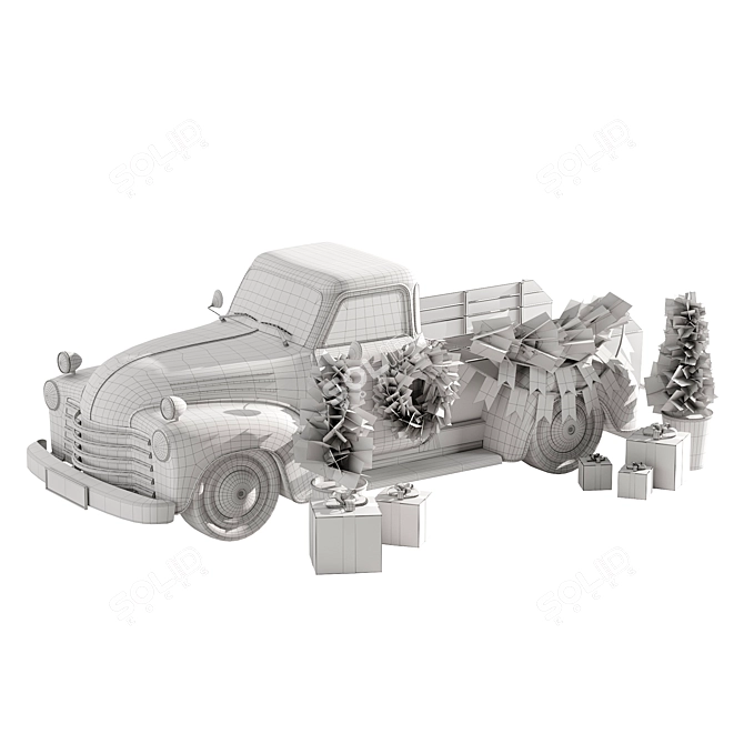 Christmas Truck Model Kit 3D model image 6