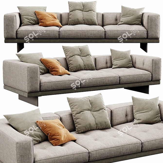 Contemporary Minotti Dylan Sofa Set 3D model image 4