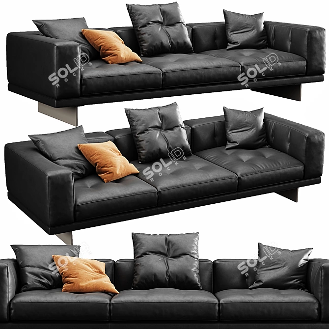 Contemporary Minotti Dylan Sofa Set 3D model image 5