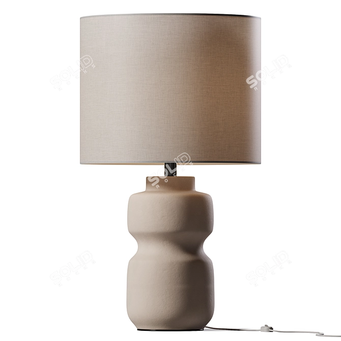 Elegant Curve Angle Table Lamp 3D model image 1