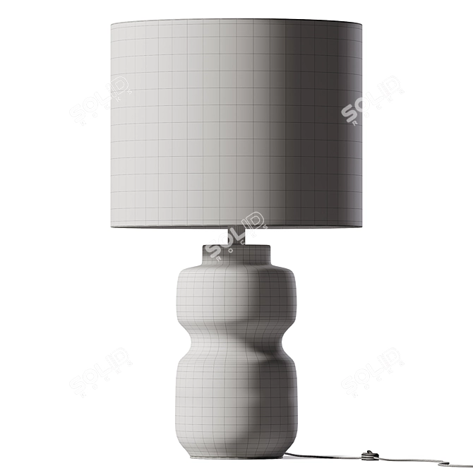 Elegant Curve Angle Table Lamp 3D model image 2