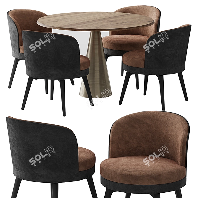 Luxury Fendi Dining Chair 3D model image 1