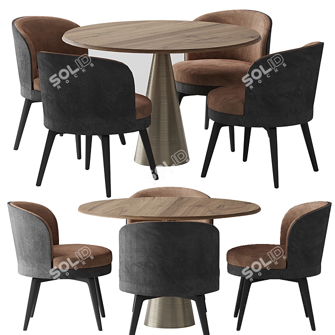 Luxury Fendi Dining Chair 3D model image 2