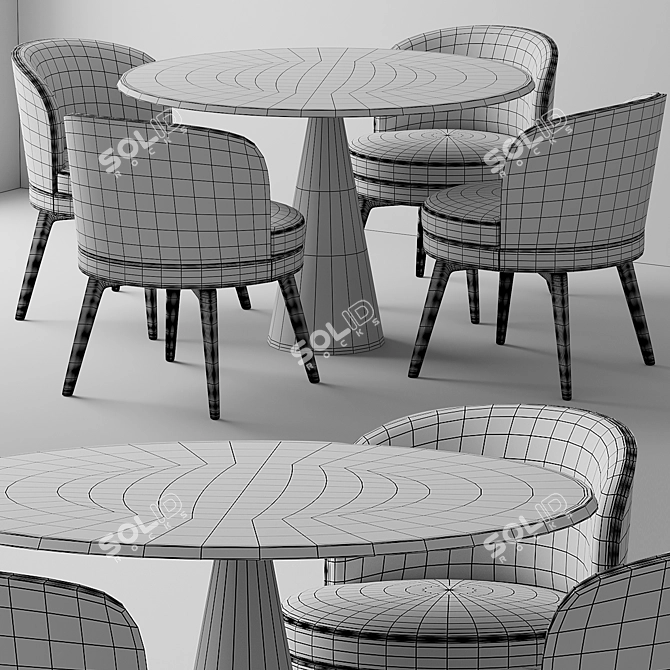 Luxury Fendi Dining Chair 3D model image 5