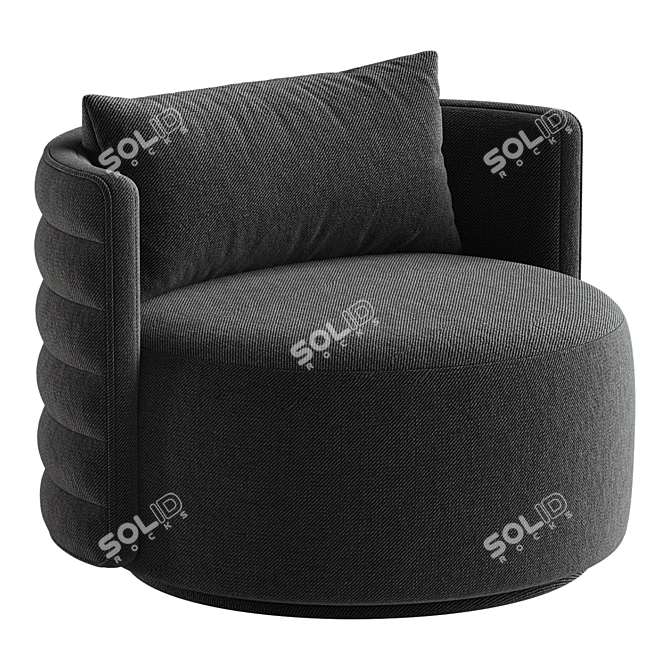 Buddy Milk Boucle Kids Swivel Chair 3D model image 2