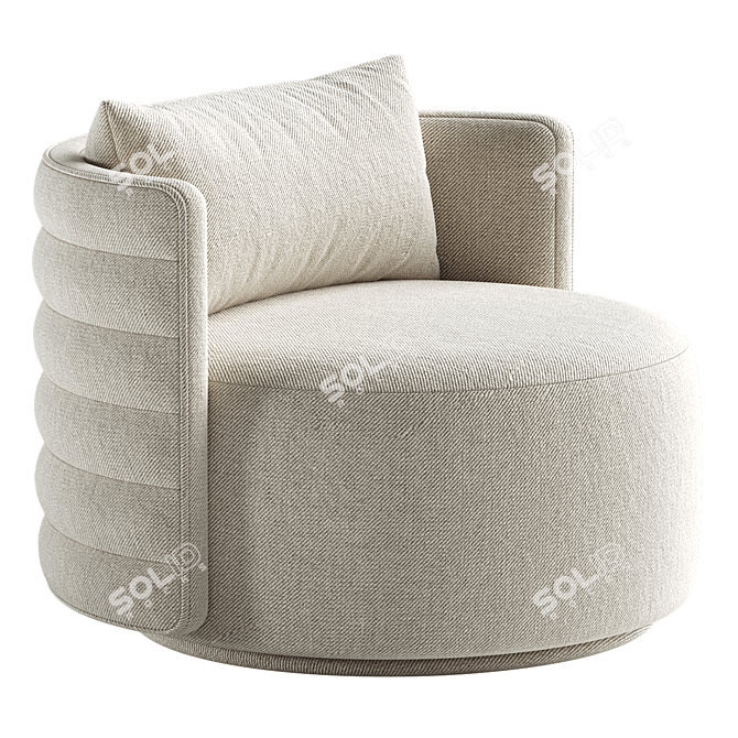 Buddy Milk Boucle Kids Swivel Chair 3D model image 4