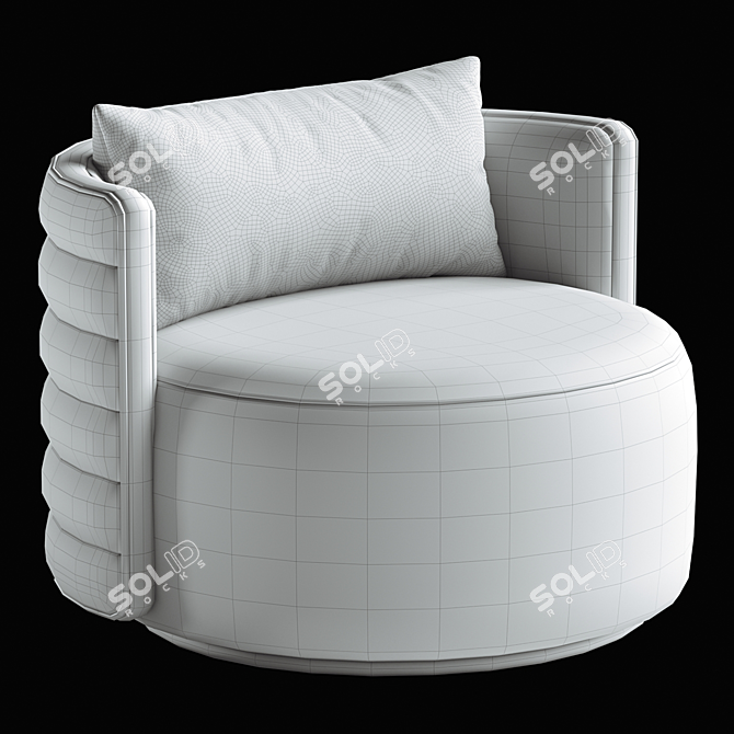 Buddy Milk Boucle Kids Swivel Chair 3D model image 8