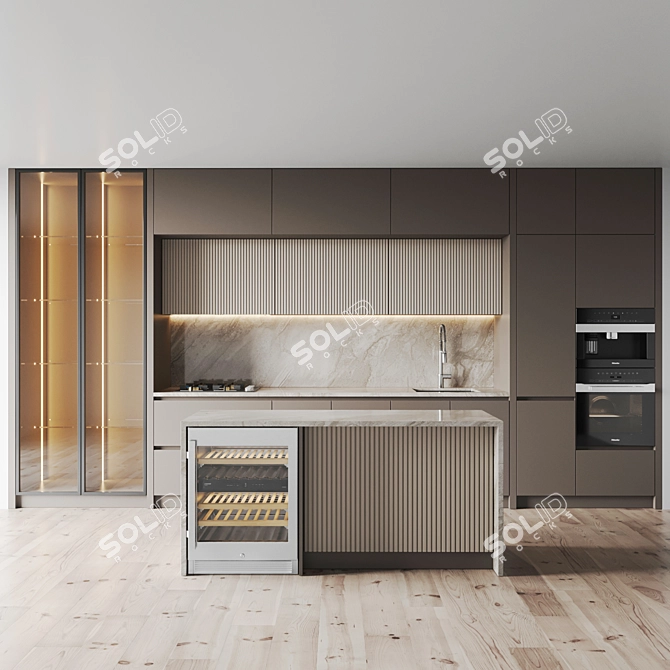 Modern Kitchen Interior 3D Models 3D model image 1