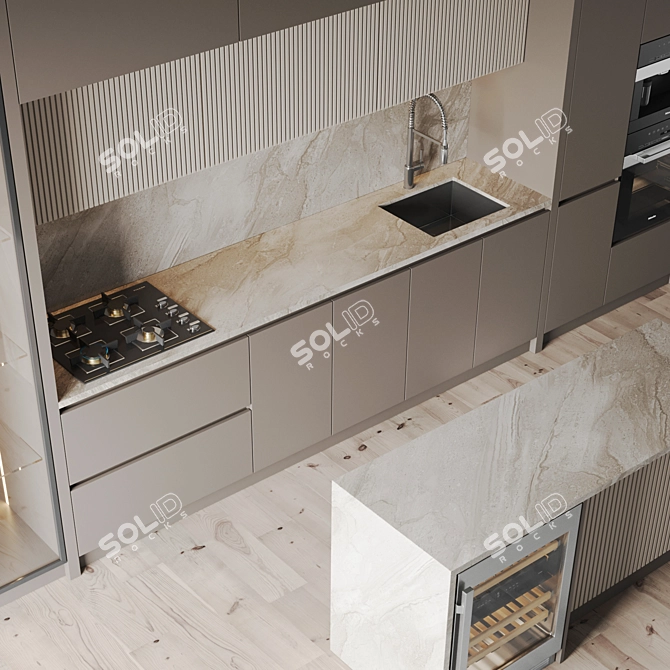 Modern Kitchen Interior 3D Models 3D model image 3