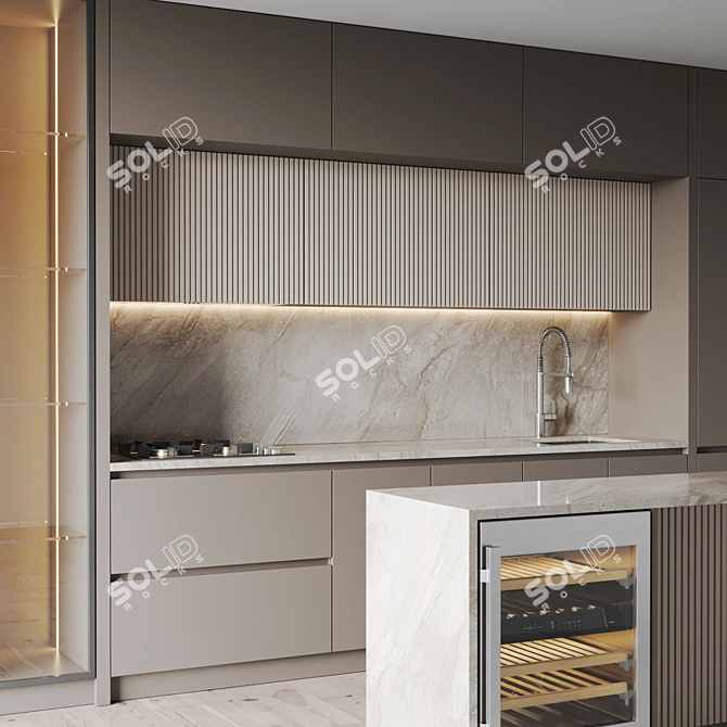 Modern Kitchen Interior 3D Models 3D model image 4