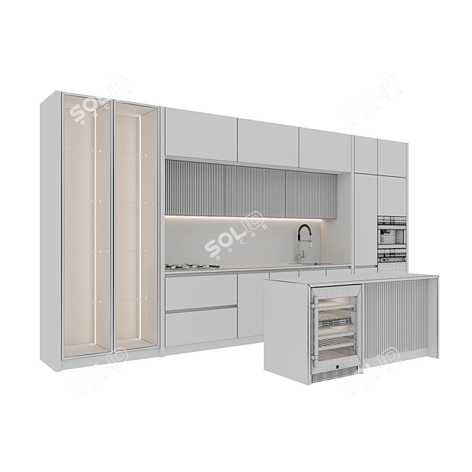 Modern Kitchen Interior 3D Models 3D model image 6