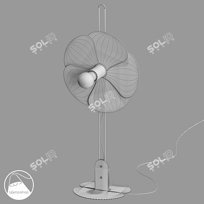 Modern Breeze Mini Table Lamp 3D model image 2