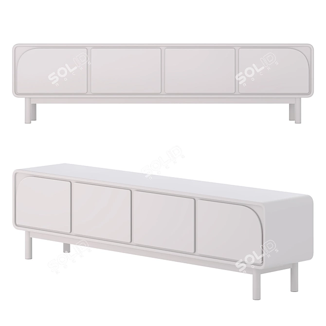 Modern TV Stand in CoronaRender 3D model image 1