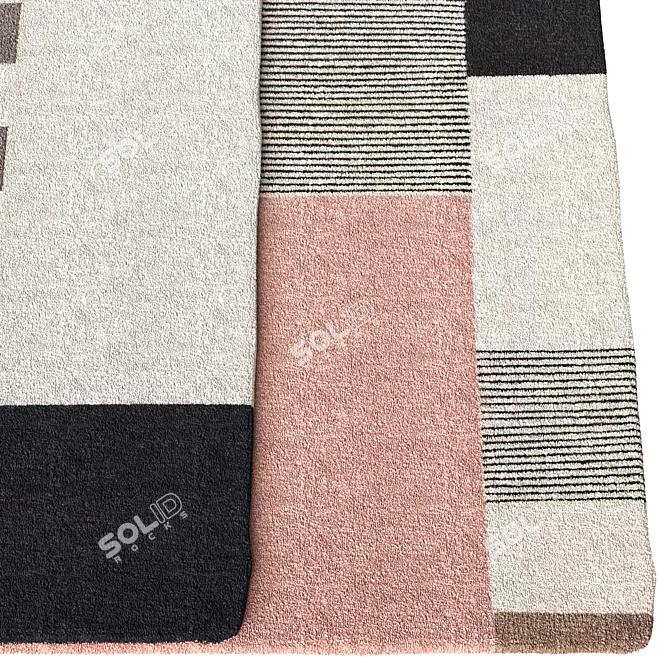 Modern Graphic Design Carpet Rug 3D model image 2