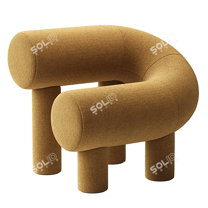 Sleek Modern Armchair Design UMI 3D model image 1