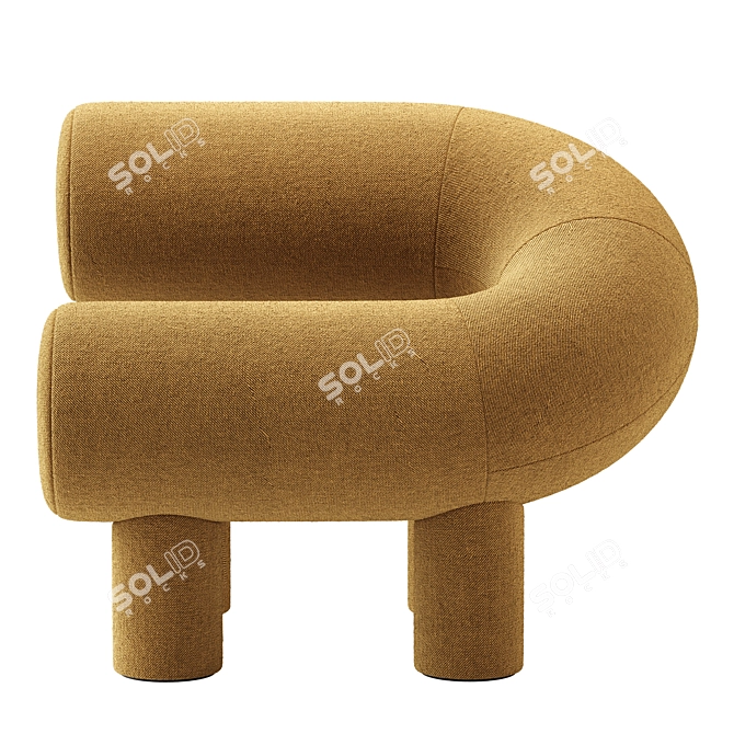 Sleek Modern Armchair Design UMI 3D model image 3