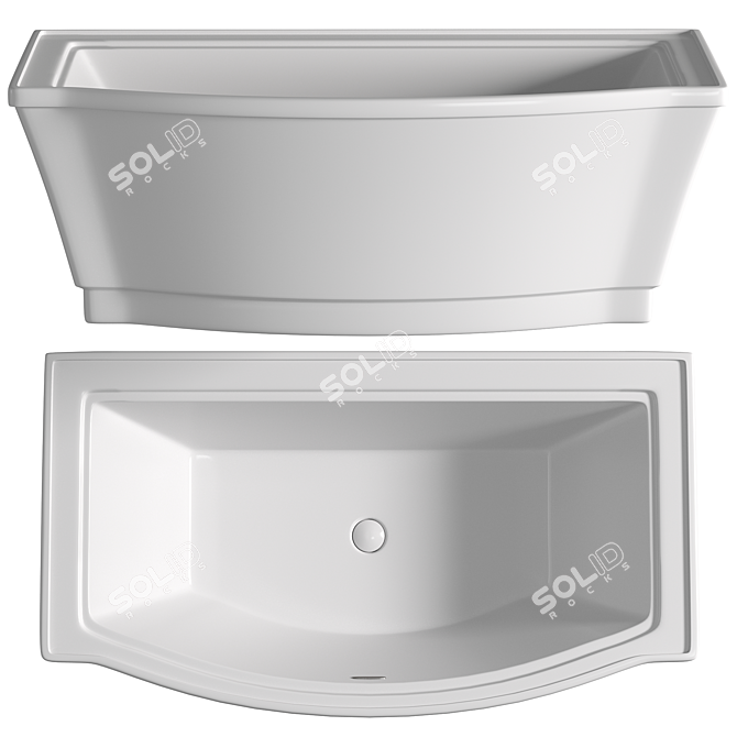 American Standard Freestanding Soaking Tub 3D model image 1