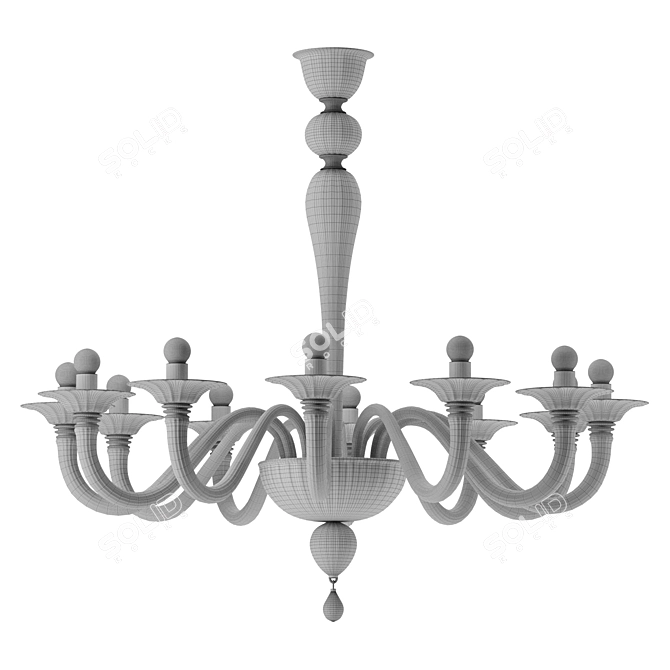 Luxury Barovier&Toso Valiant Chandelier 3D model image 3