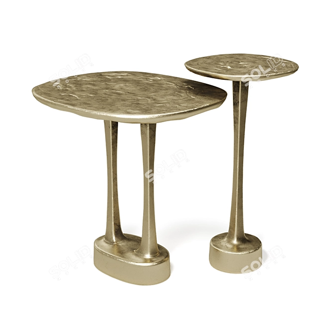 Metal Mushroom Henge Table Stand 3D model image 1