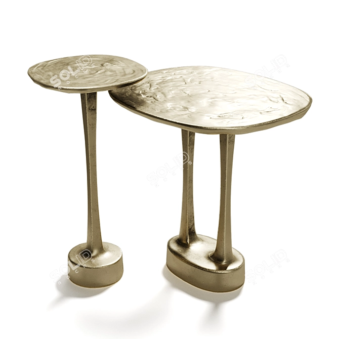 Metal Mushroom Henge Table Stand 3D model image 3