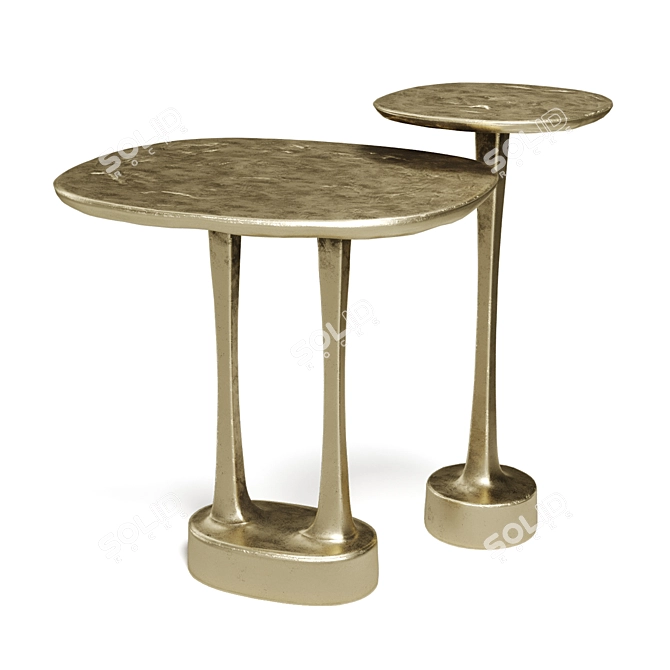 Metal Mushroom Henge Table Stand 3D model image 4