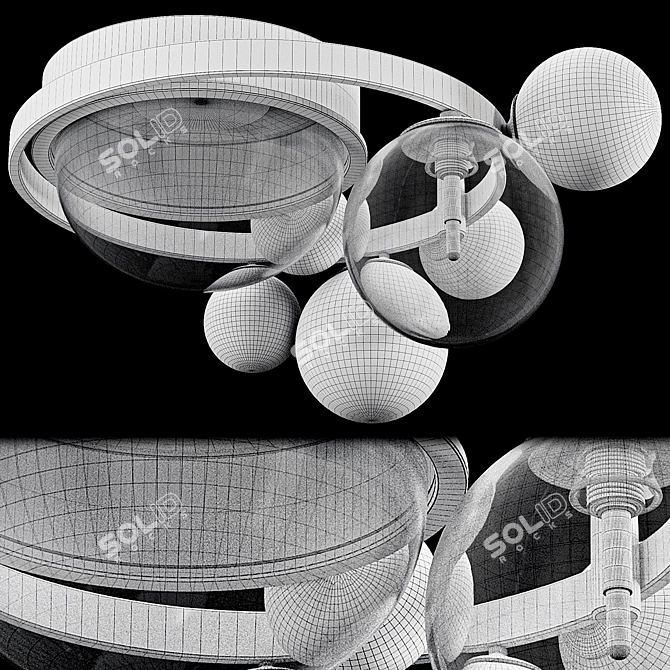 Stylish Iona Core Ceiling Lamp 3D model image 7