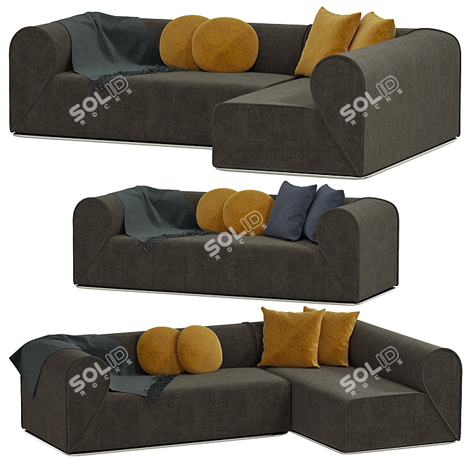 Modern Heartbreaker Sofa: 2017 Edition 3D model image 2