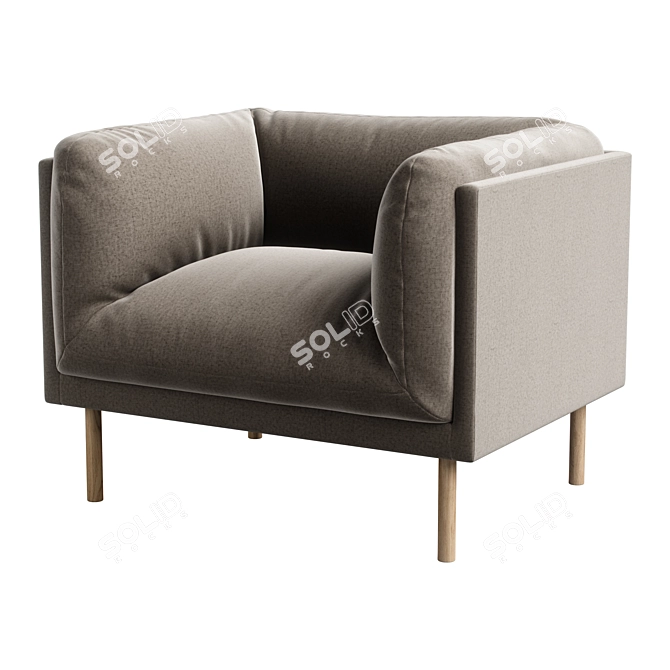 Bolia Paste Armchair Modern Design 3D model image 1