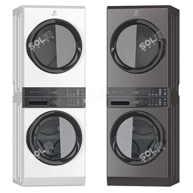 Electrolux Laundry Tower Washer Dryer 3D model image 1