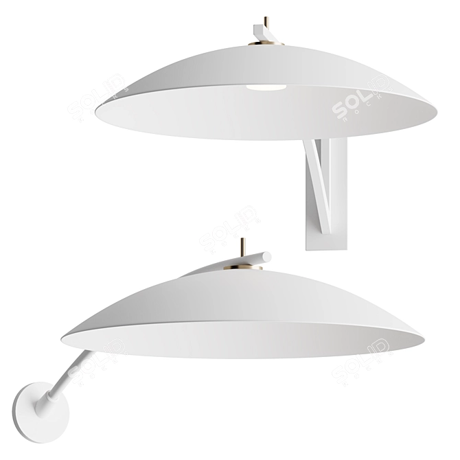 Elegant Wall Light Fixture 3D model image 2