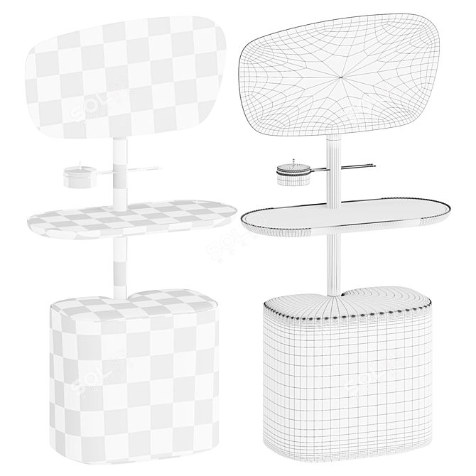 Elegant Vanity Table - nomon MOMENTS 3D model image 2