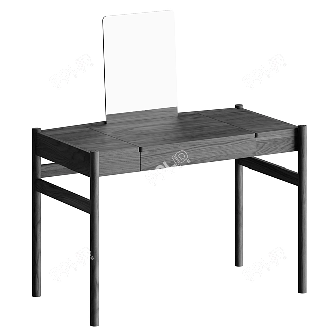 Elegant Vanity Table Set 3D model image 1