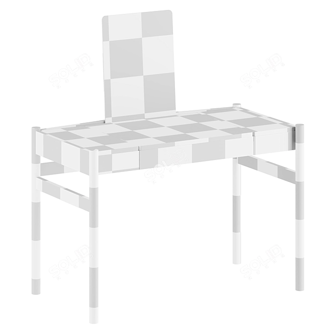 Elegant Vanity Table Set 3D model image 5