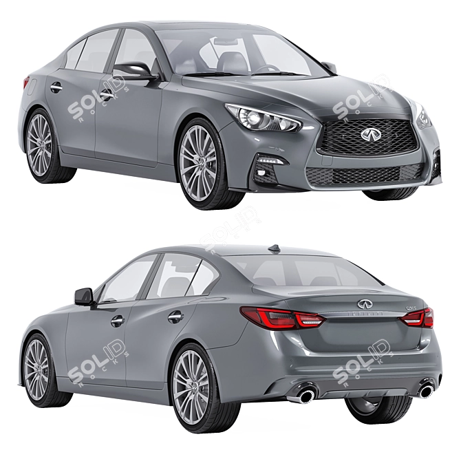 Title: Luxury Infiniti Q50 Sedan Archive 3D model image 1