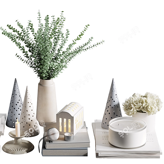 Scandinavian Style Christmas Decor Set 3D model image 4