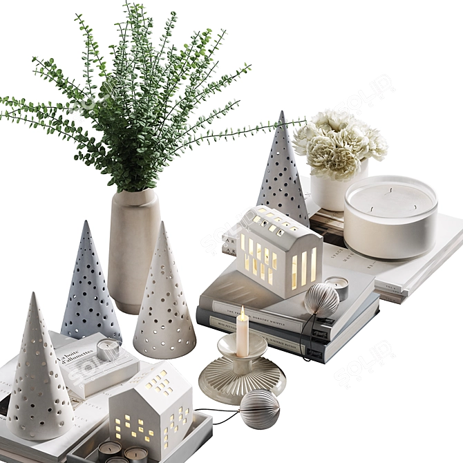 Scandinavian Style Christmas Decor Set 3D model image 5