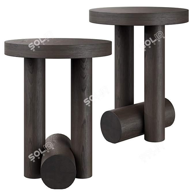 Sleek Scandinavian Side Tables 3D model image 3