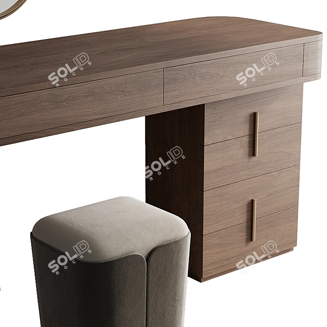 Elegant Nina Dressing Table 3D model image 3