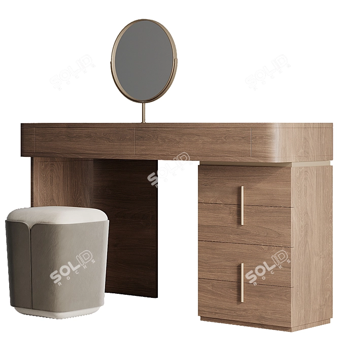 Elegant Nina Dressing Table 3D model image 4