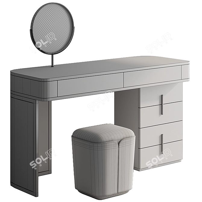 Elegant Nina Dressing Table 3D model image 5