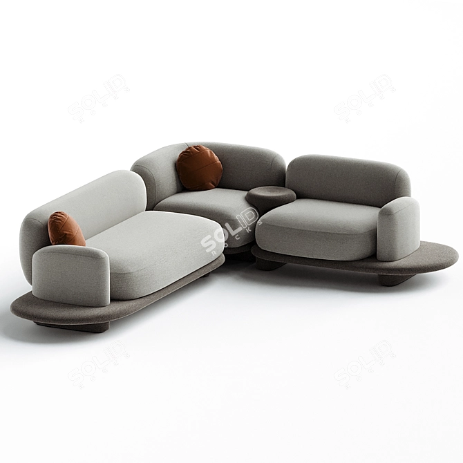 Modern Chic Busnelli Sofa Set 3D model image 2