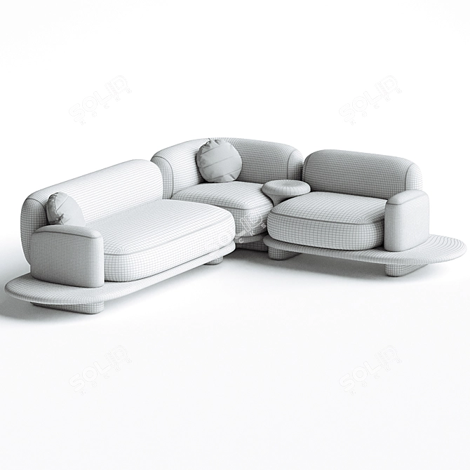 Modern Chic Busnelli Sofa Set 3D model image 3