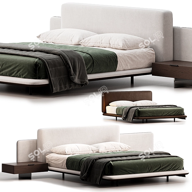 Modern Horizonte Bed by Minotti 3D model image 1