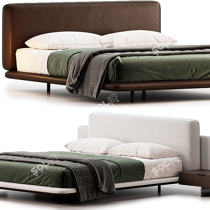 Modern Horizonte Bed by Minotti 3D model image 3