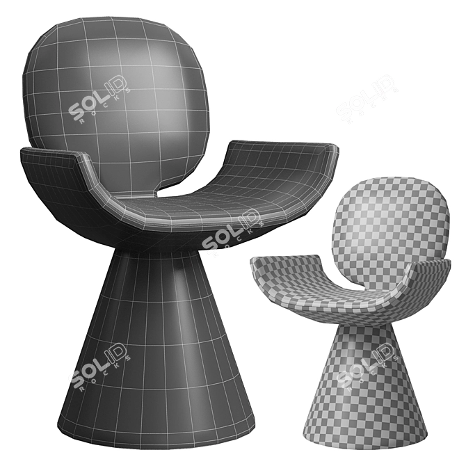 Modern Youpi Chair And Padiglioni Table 3D model image 4