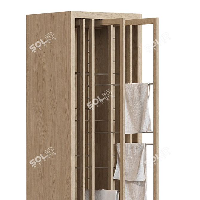 Clothes Dryer Cabinet Storage Solution 3D model image 2