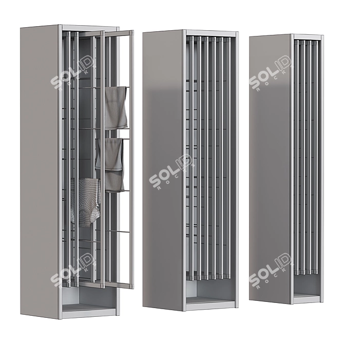 Clothes Dryer Cabinet Storage Solution 3D model image 3