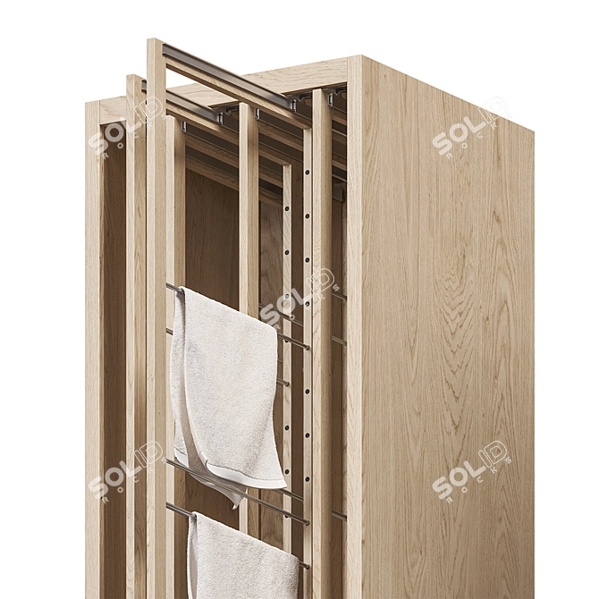 Clothes Dryer Cabinet Storage Solution 3D model image 4